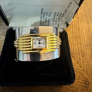 The Franklin Mint by Alfred Durante Silver Tone & 22k Gold Plated Art Deco- VTG